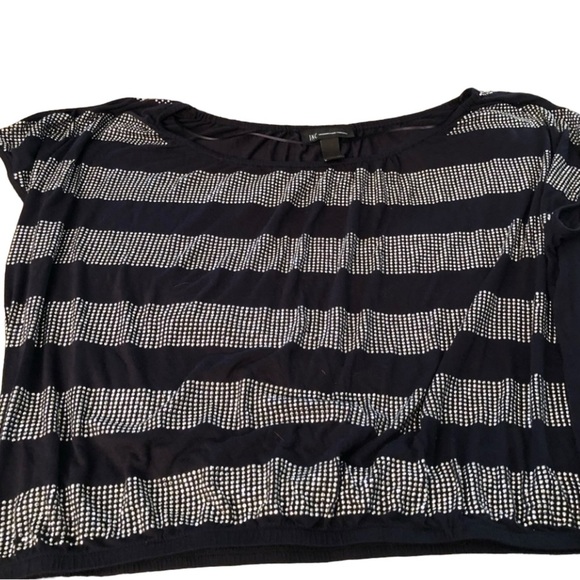 INC International Concepts size
XL  navy & silver studded top short sleeve - Picture 1 of 12